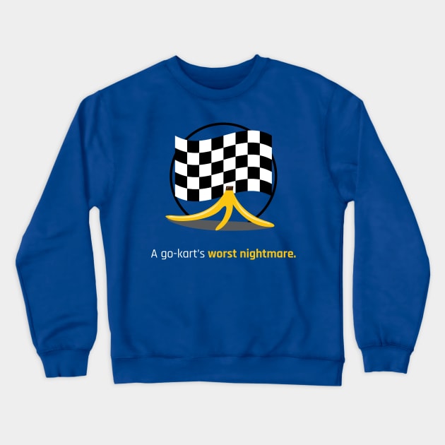 Bananas & Go-karts Crewneck Sweatshirt by NorthIsUpDesign